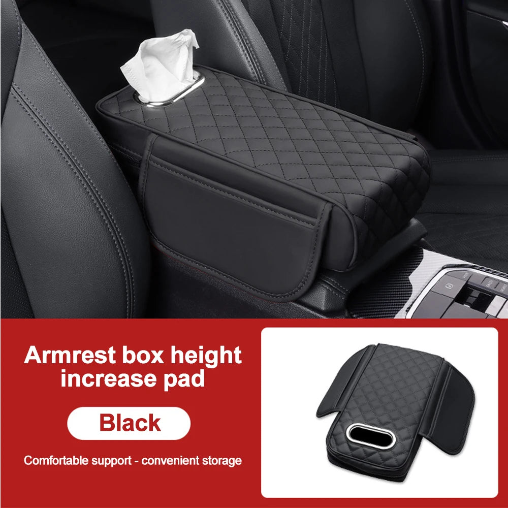 DriveEase™ Premium Car Armrest Pad with Tissue Box GETSPO