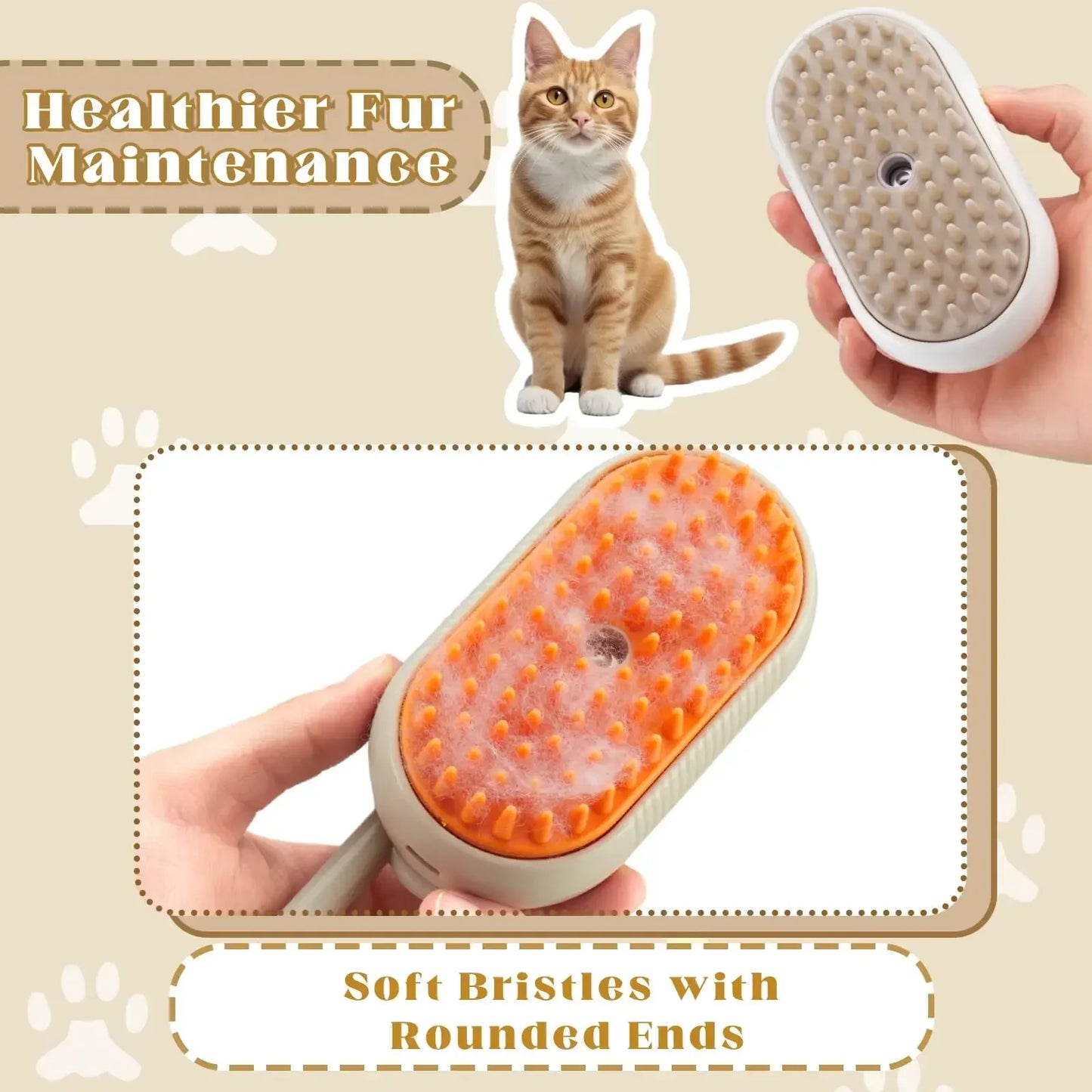 PawfectCare™ 3-in-1 Pet Spray Massage Brush GETSPO